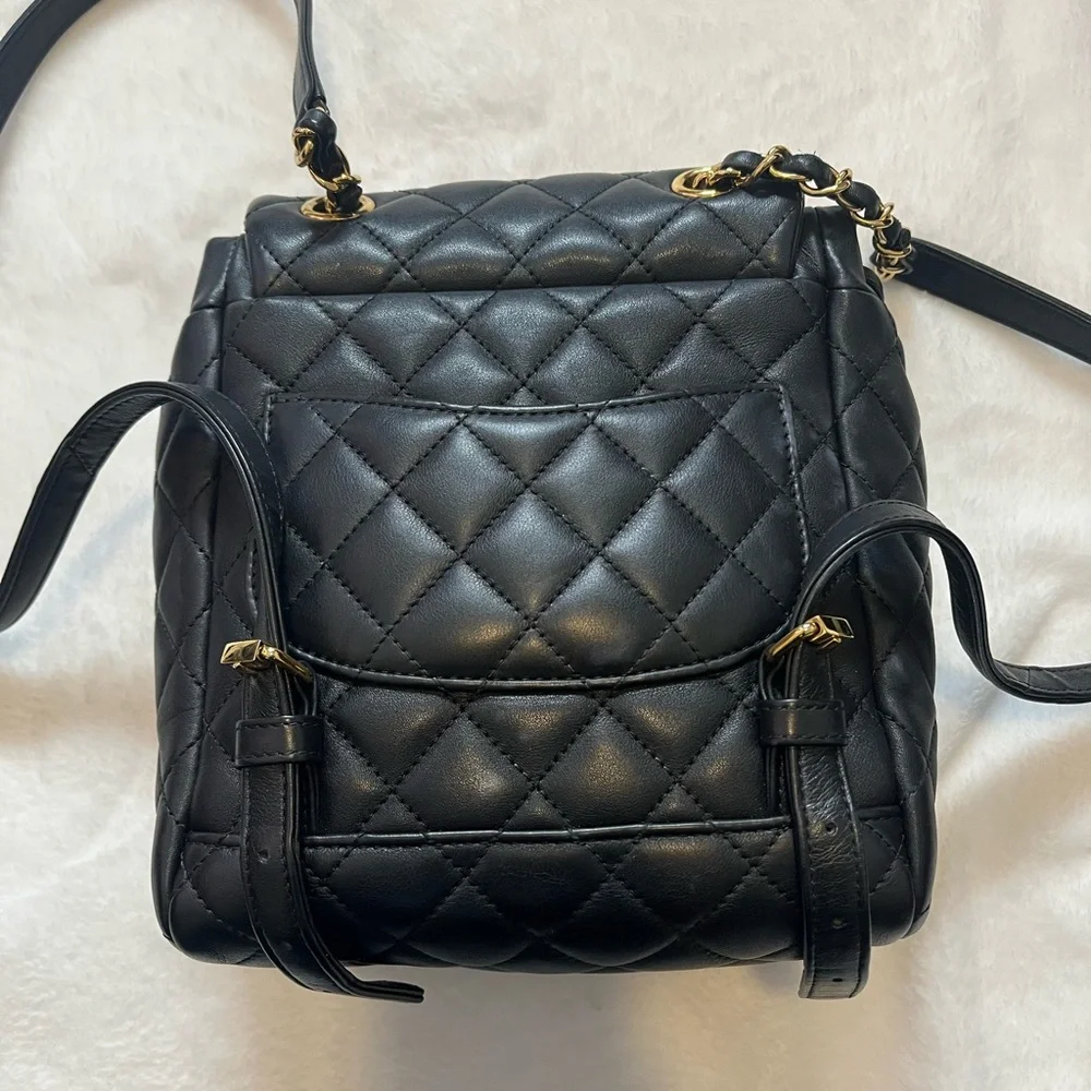 Chanel Mini Urban Spirit backpack with gold Hardware Lambskin offers welcomed